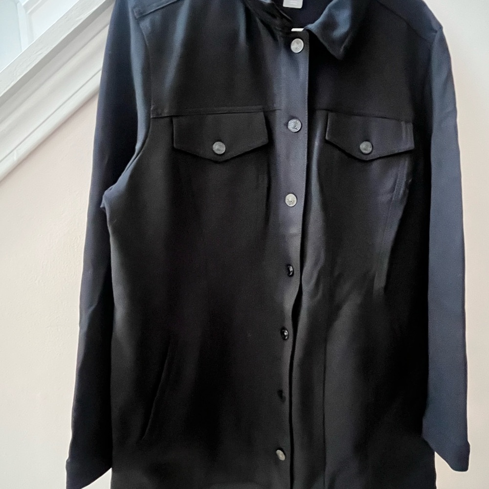 Women's Black Button-Up Jacket